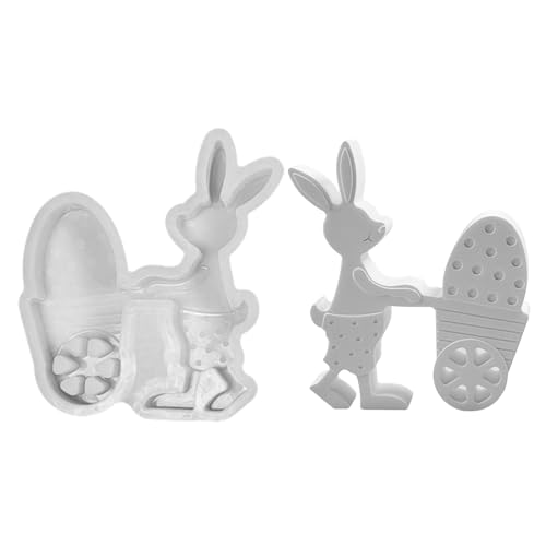 Kaezuy Silikon Osterhasenform Für Gips Schokolade DIY Basteln Ostern Dekoration Kuchenformen Handmade Geschenke (B) von Kaezuy