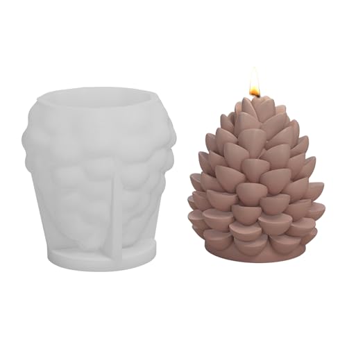 Kaezuy Silikonform Für Resin & Epoxidharz Gießformen 2 Größen Weihnachtskerzen DIY Basteln Handarbeit Hitzebeständiges Material Perfekte Entformung (A) von Kaezuy