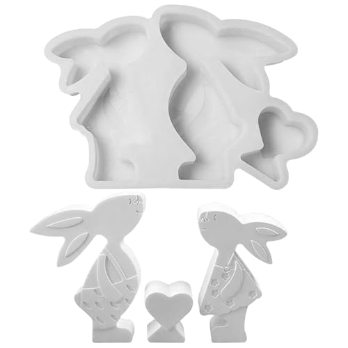 Kaezuy Silikonformen Ostern Osterhase DIY Gießformen Für Epoxidharz Kaninchen Ornament Handwerk Deko Herz Design Wiederverwendbar Kaezuy Silikonformen Ostern Osterhase DIY Gießformen Für Epoxidharz Kaninchen Ornament Handwerk Deko Herz Design Wiederverwendbar von Kaezuy