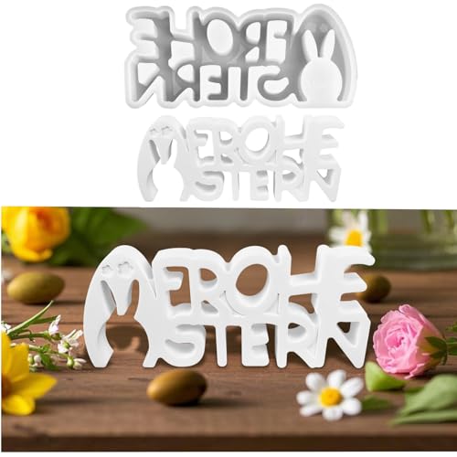 Silikonformen Gießformen Ostern, Silikonform Ostern Hase, Giessformen Silikon 3D Kaninchen, Gießform Silikonform Frühling DIY Gießform Ostern Hase for Gips Sojawachs Kerzen Handwerk (Stil D) von Kaezuy