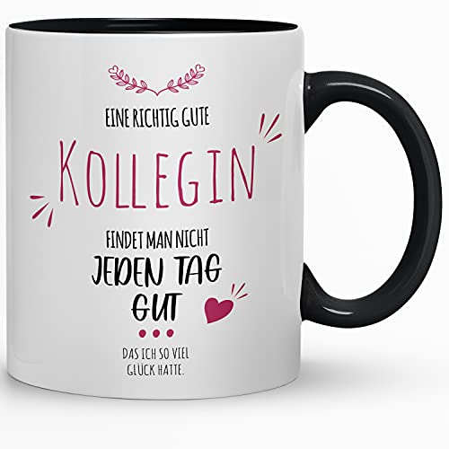 Kaffeebecher24 - Tasse Kollegin - Spülmaschinenfest - 330ml - Schnell geliefert - Top Qualität (schwarz) von Kaffeebecher24