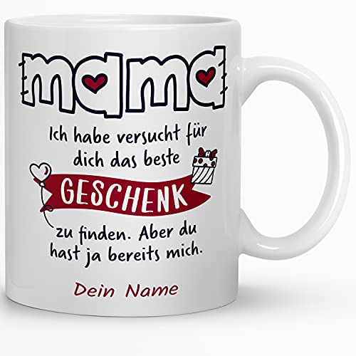 Kaffeebecher24 - Tasse mit Spruch - Das beste Geschenk finden - Spülmaschinenfest - Geschenke für Mama - Tasse lustig - Geburtstagsgeschenk für Mütter (Mama - ich habe versucht) von Kaffeebecher24