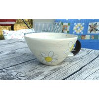 Milchkaffeetasse "Blomma"-Getöpfert von Kaffeepott