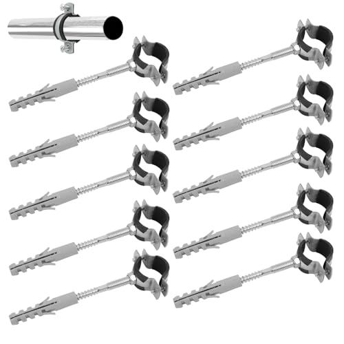 10 Stück 20-24 mm 1/2" Schraubrohrschellen Set mit Stockschrauben und Dübeln mit Schalldämmeinlagen für Rohrbefestigung, Rohrschellen Rohrbefestigung, Schlauchschelle, Schraubenzange (20-24 mm 1/2") 10 Stück 20-24 mm 1/2" Schraubrohrschellen Set mit Stockschrauben und Dübeln mit Schalldämmeinlagen für Rohrbefestigung, Rohrschellen Rohrbefestigung, Schlauchschelle, Schraubenzange (20-24 mm 1/2") von Kahaybeall