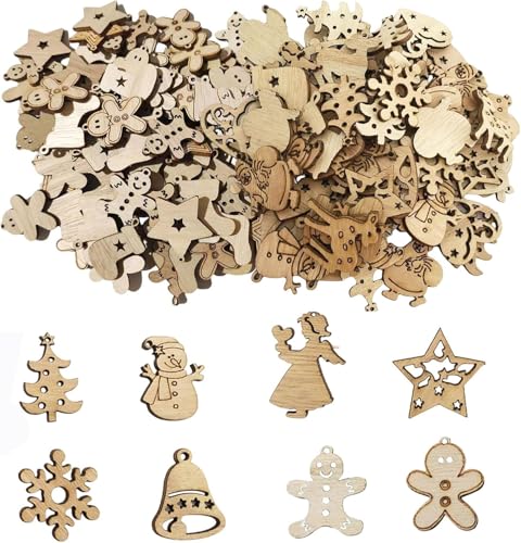 100 Stück Holzanhänger Weihnachten, Deko Weihnachten Holz, Weihnachtsanhänger für Christbaum, Holzanhänger zum Bemalen, Baumschmuck Wooden, Christbaumanhänger Holz für DIY und Weihnachtsdekoration 100 Stück Holzanhänger Weihnachten, Deko Weihnachten Holz, Weihnachtsanhänger für Christbaum, Holzanhänger zum Bemalen, Baumschmuck Wooden, Christbaumanhänger Holz für DIY und Weihnachtsdekoration von Kahaybeall