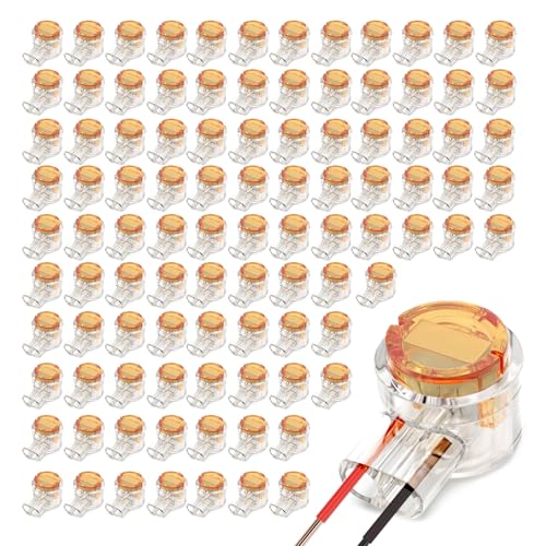 100 Stück UY/K1 Schnittstellenklemmen, Kabelverbinder mit Gel, Kabelverbinder, Telefonkabel Verbinder, Einzeladerverbinder für Elektrische Verbindungen, für Automobil, Beleuchtung und Haushaltsgeräte 100 Stück UY/K1 Schnittstellenklemmen, Kabelverbinder mit Gel, Kabelverbinder, Telefonkabel Verbinder, Einzeladerverbinder für Elektrische Verbindungen, für Automobil, Beleuchtung und Haushaltsgeräte von Kahaybeall