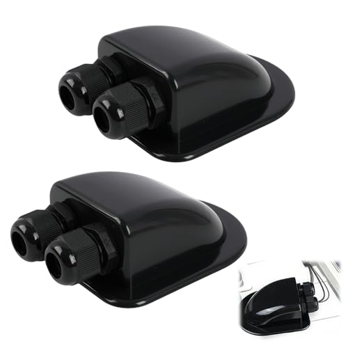 2 Stück Doppel Kabeldurchführung, IP68 Wasserdichte Dachdurchführung aus ABS für Kabelinstallation für Solarzellen, Klimaanlagen und Elektronik in Wohnmobilen, Wohnwagen und Booten 2 Stück Doppel Kabeldurchführung, IP68 Wasserdichte Dachdurchführung aus ABS für Kabelinstallation für Solarzellen, Klimaanlagen und Elektronik in Wohnmobilen, Wohnwagen und Booten von Kahaybeall