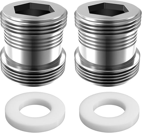 2 Stück Wasserhahn Adapter M20 auf M22, Doppel Gewindeadapter für Außengewinde, Metall Wasserhahn Adapter, Aluminium Wasserhahnadapter mit Gummidichtungen für Küche, Bad, Gartenanwendungen (M20-M22) 2 Stück Wasserhahn Adapter M20 auf M22, Doppel Gewindeadapter für Außengewinde, Metall Wasserhahn Adapter, Aluminium Wasserhahnadapter mit Gummidichtungen für Küche, Bad, Gartenanwendungen (M20-M22) von Kahaybeall