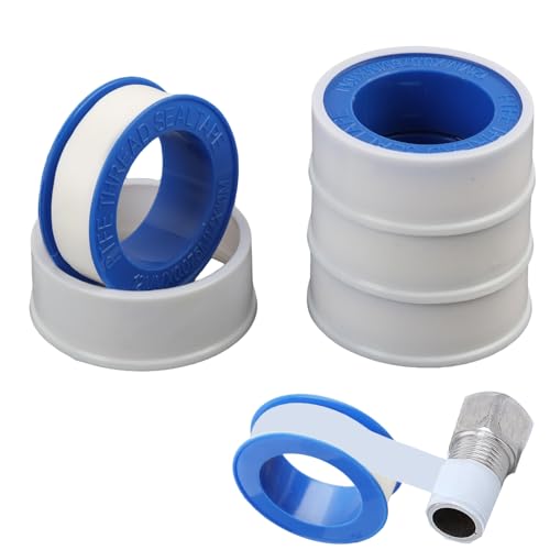 4 PCS band für Sanitärabdichtungen Breite Wasserdichtes Dichtungsband, Dichtband Wasserleitung, PTFE Band, PTFE Dichtung, PTFE Tape, Gewindedichtfaden, Beständig Gegen Feuchtigkeit (10m x12mm) von Kahaybeall