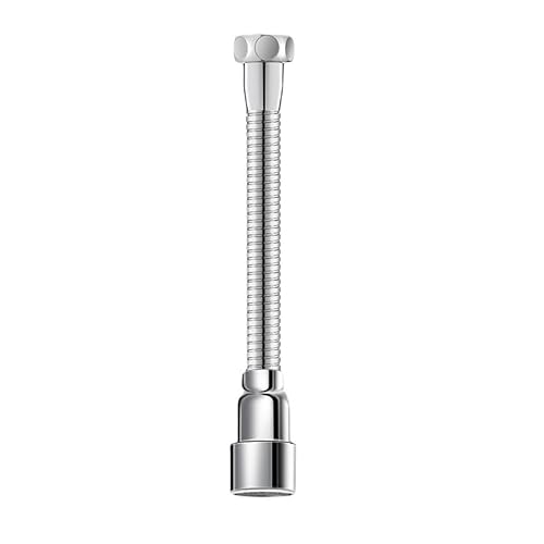 Flexible Wasserhahnverlängerung 14 cm mit 360° Drehfunktion, Verlängerung Wasserhahn mit 2 Modi für Küchenarmaturen, Wasserhahn Verlängerung Schlauch, Wassersparer für effizienten Wasserverbrauch von Kahaybeall