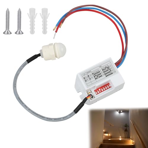 Infrarot Sensorschalter, Infrarot Bewegungsmelder Mini 220 V für die Installation im Innenbereich, Infrarot Sensor Klein, Automatischer Infrarot-Sensorschalter, Mini Bewegungsmelder 230v, 360° Infrarot Sensorschalter, Infrarot Bewegungsmelder Mini 220 V für die Installation im Innenbereich, Infrarot Sensor Klein, Automatischer Infrarot-Sensorschalter, Mini Bewegungsmelder 230v, 360° von Kahaybeall