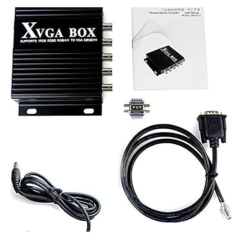 Kahdsvby XVGA Box RGB RGBS MDA CGA zu VGA Industriemonitor Videokonverter GBS-8219 Industriemonitorkonverter Langlebig Einfache Installation Einfach zu Verwenden EU-Stecker von Kahdsvby
