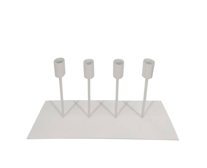 Kaheku Adventsleuchter Kaheku, Kerzentablett Traves, glanz weiss, 35x18h, 809037420 (1 St) von Kaheku