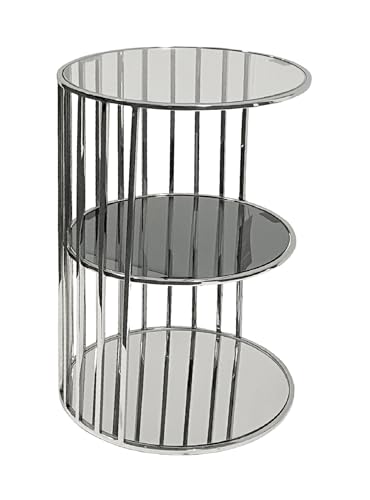 Kaheku Beistelltisch Parana silber 38 Ø 60h 884017097 von Kaheku