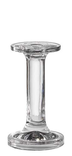 Kaheku Kerzenleuchter Kerzenständer Solid Glas klar modern für Stabkerzen d9 h16 cm von Kaheku