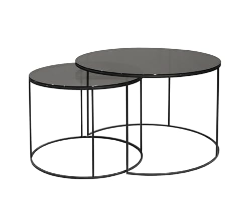 Kaheku Tisch Eklund 2er Set rund schwarz 323025513 von Kaheku