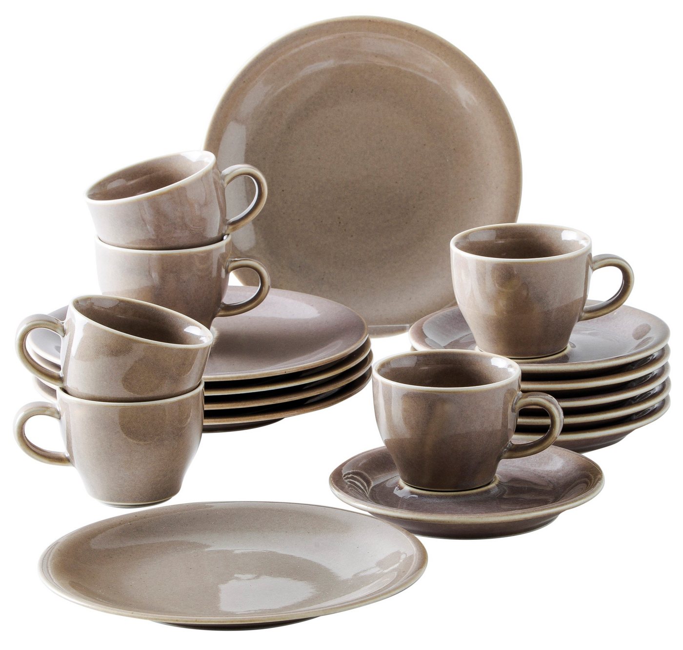 KAHLA Geschirr-Set Homestyle, 18 tlg (18-tlg), 6 Personen, Porzellan, Handglasiert, Made in Germany von KAHLA