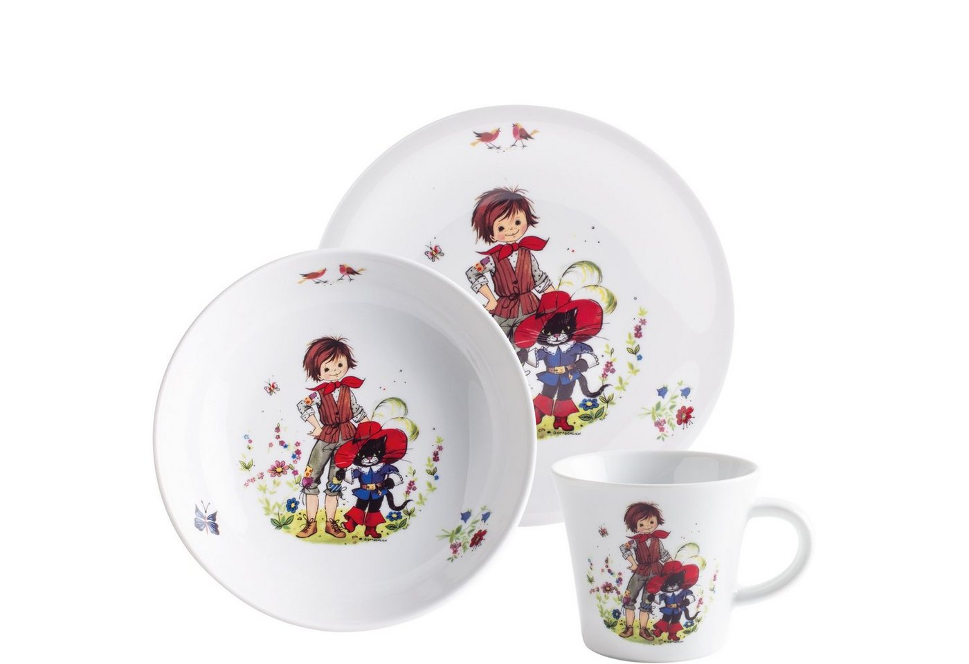 KAHLA Kindergeschirr-Set Kids, Märchenmotiv (3-tlg), 1 Personen, Porzellan, Made in Germany von KAHLA