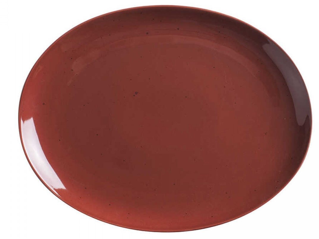 KAHLA Servierplatte Homestyle siena red Platte oval 32 cm, Porzellan, (Platte) von KAHLA