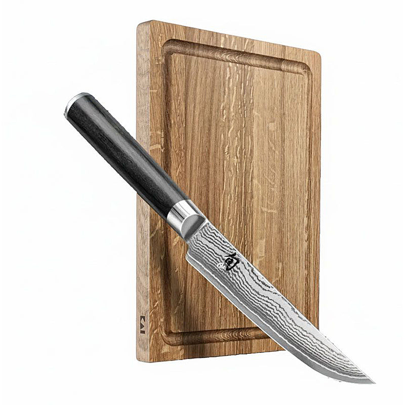 KAI Shun Classic Set – Steakmesser 12 cm mit Steakbrett aus Eiche KAI Shun Classic Set – Steakmesser 12 cm mit Steakbrett aus Eiche von Kai Messer