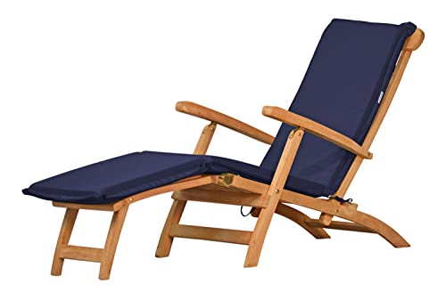 Kai Wiechmann Deckchair Auflage Liegestuhl Polster blau Marineblau Navy waschbar Premium von Kai Wiechmann