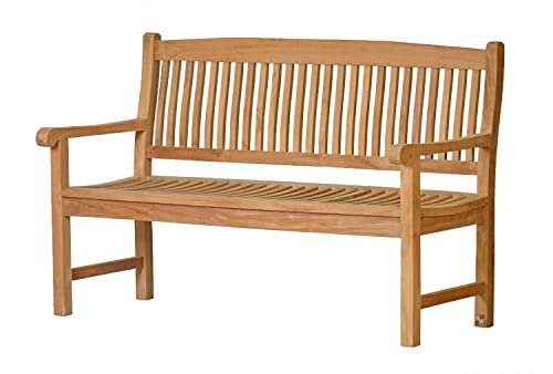 Kai Wiechmann Gartenbank Teakholz 2-Sitzer 110 cm Teak Gartenbank für Terrasse Garten Balkon von Kai Wiechmann