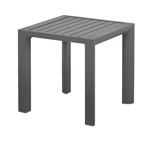 Kai Wiechmann Beistelltisch Aluminium 45 x 45 cm Taupe modern leicht für Garten Balkon Terrasse von Kai Wiechmann