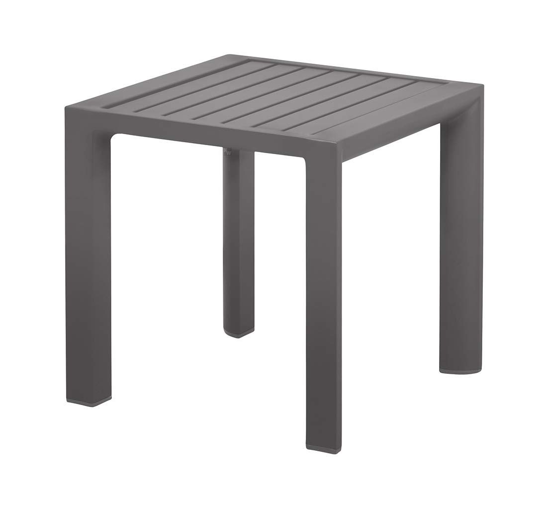 Kai Wiechmann Beistelltisch Aluminium Tischchen taupe 45 x 45 cm als wetterfester Ablagetisch, ultraleichter und vielseitiger Gartentisch von Kai Wiechmann