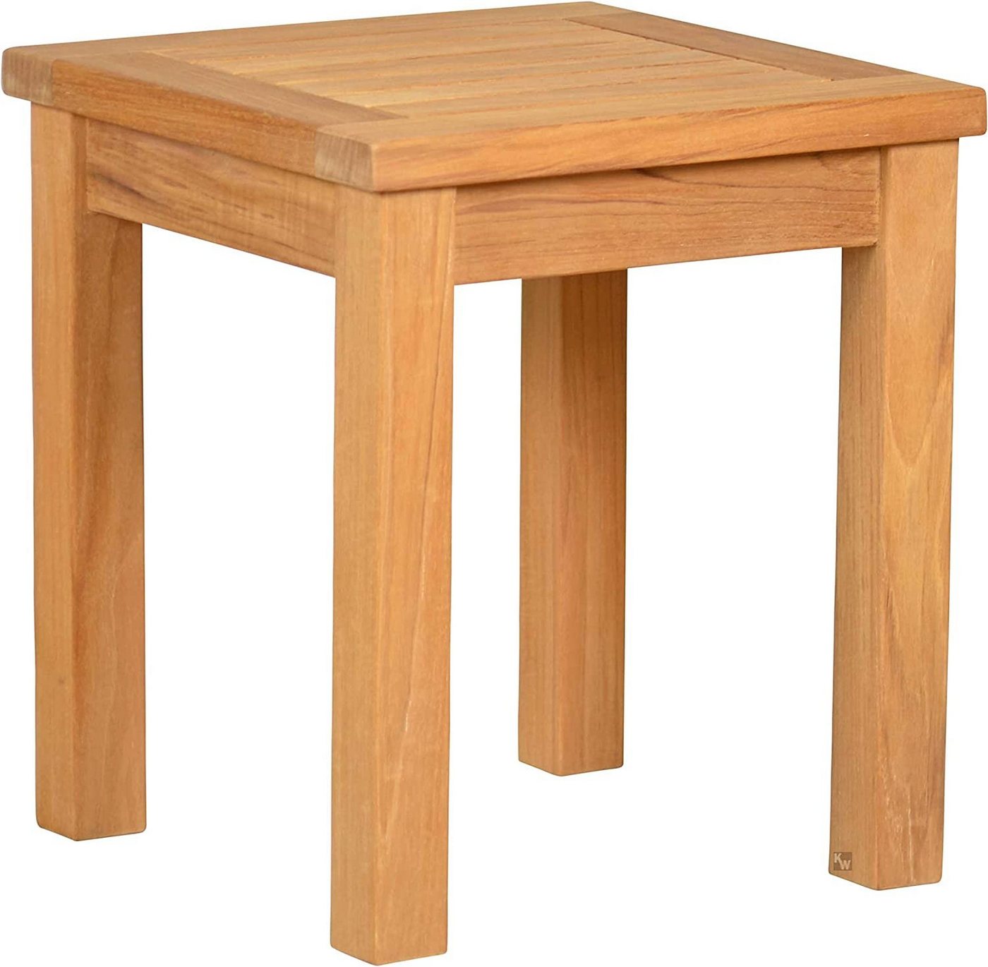 Kai Wiechmann Beistelltisch Teak Balkontisch 40 x 40 cm als wetterfester Ablagetisch, nachhaltiger und unbehandelter Teak Gartentisch von Kai Wiechmann