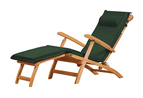 Kai Wiechmann Deckchair Auflage mit Nackenkissen im Set grün für Gartenliege Hochlehner von Kai Wiechmann