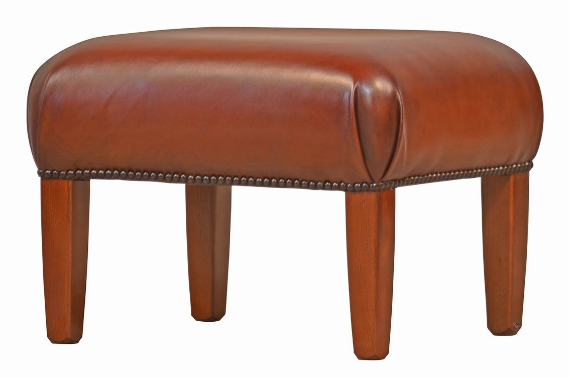 Kai Wiechmann Fußhocker Footstool Rindsleder klein Nagelung Kai Wiechmann Classic von Kai Wiechmann