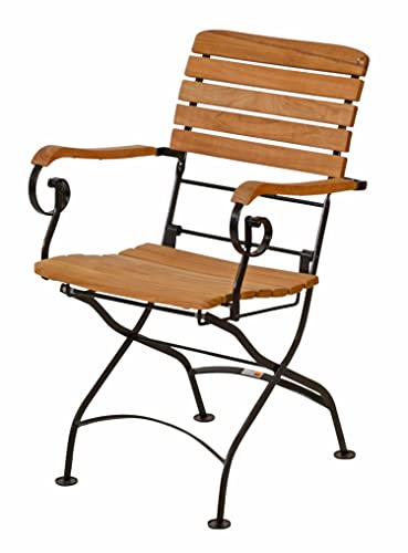 Kai Wiechmann Gartenstuhl klappbar Teak Klappstuhl mit Armlehnen Premium wetterfest Kai Wiechmann Gartenstuhl klappbar Teak Klappstuhl mit Armlehnen Premium wetterfest von Kai Wiechmann