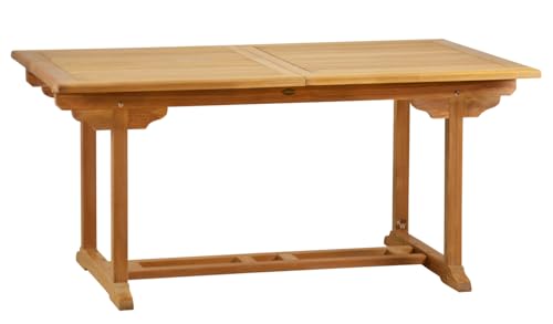 Kai Wiechmann Gartentisch Teak ausziehbar Tisch Garten Terrasse Massivholz Ausziehtisch 180 x 100 cm Premium wetterfest von Kai Wiechmann