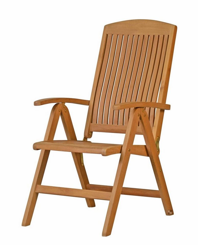 Kai Wiechmann Hochlehner Premium Teak Gartenstuhl als wetterfester Teak Hochlehner, Teakholz Gartensessel mit extra langer Rückenlehne von Kai Wiechmann