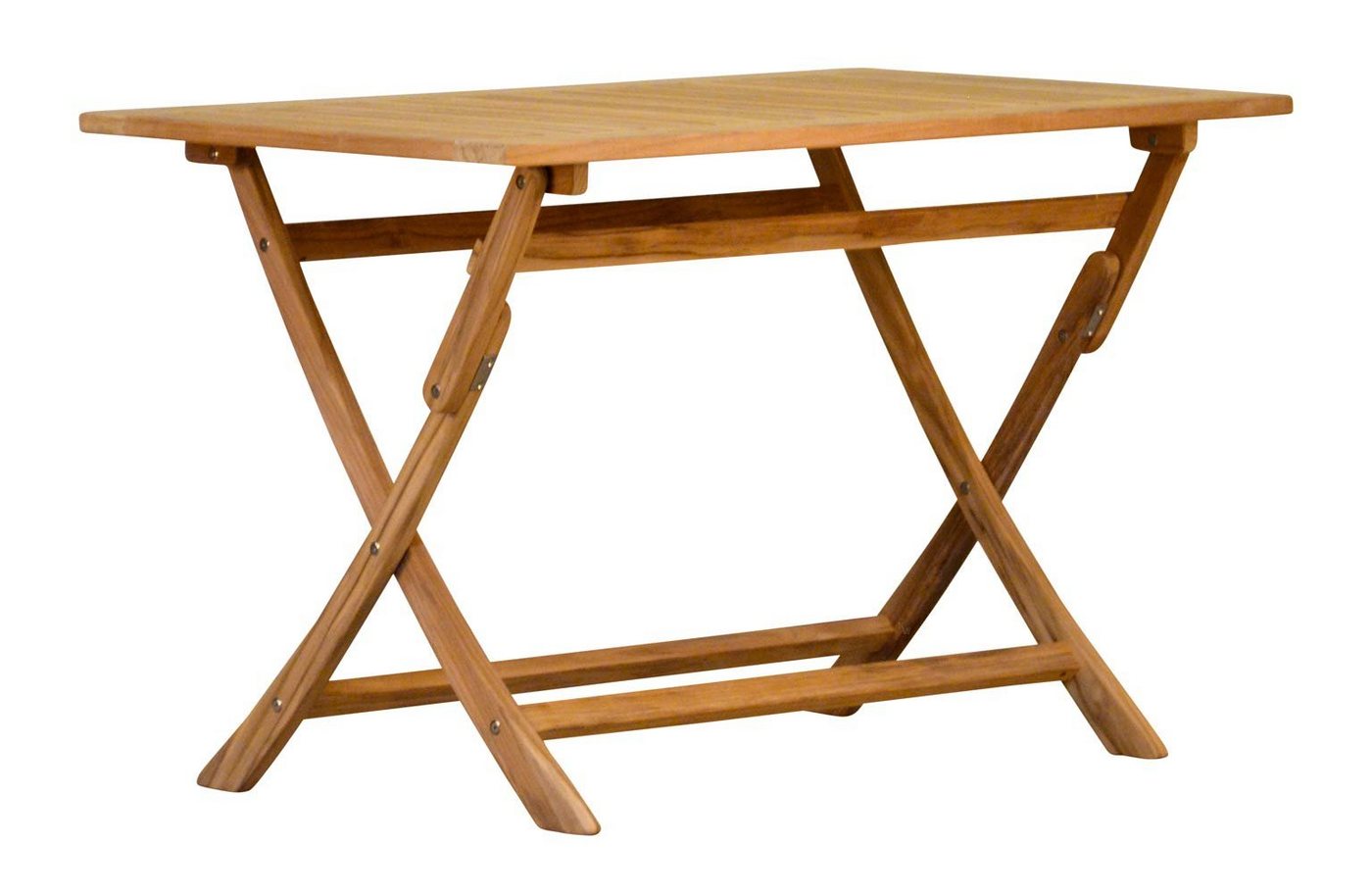 Kai Wiechmann Klapptisch Teak Falttisch 120 x 70 cm als wetterfester Gartentisch aus Teak, klappbarer und unbehandelter Teakholztisch von Kai Wiechmann