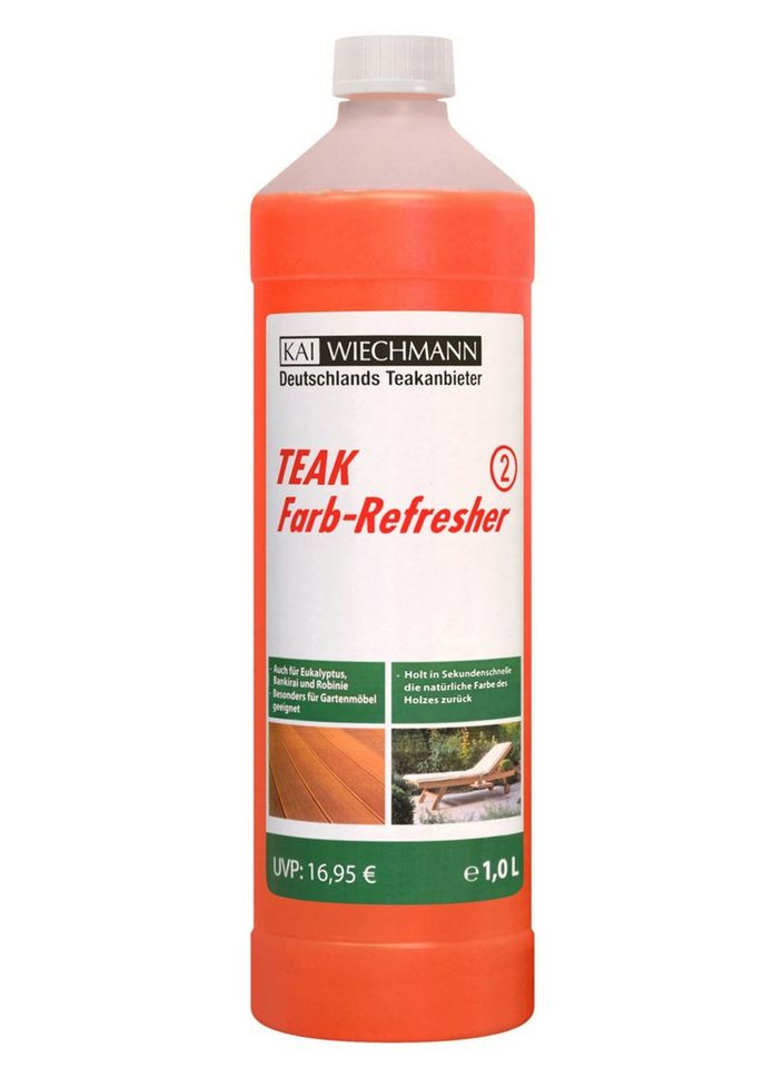 Kai Wiechmann Teak Farb-Refresher Teakpflege zum Auffrischen der Holzfarbe Holzpflegeöl (1 St), Holz Refresher für Gartenmöbel und Terrassendielen von Kai Wiechmann