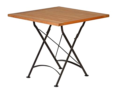 Kai Wiechmann Teak Klapptisch 80 x 80 cm wetterfest Premium für Balkon Terrasse Garten von Kai Wiechmann