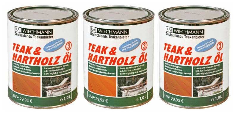 Kai Wiechmann Teakholzöl Hochwertiges Teaköl als Yachtöl mit UV-Schutz, Hartholzöl für Gartenmöbel und Terrassendielen von Kai Wiechmann