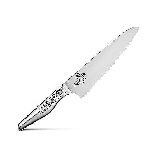 KAI Seki Magoroku Shoso Kochmesser 18,0 cm Klingenlänge - 5CR15MoV Edelstahl 56 (±1) HRC - konvexer Anschliff - 18-8 Edelstahl Griff mit Rautenmuster - Chef Küchenmesser - Made in Japan von KAI