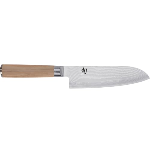 KAI Shun Classic White Santoku 18 cm Klingenlänge - Damastmesser 32 Lagen VG MAX Kern - 61 (±1) HRC - Pakkaholzgriff - Made in Japan - japanisches Kochmesser Küchenmesser geschmiedet KAI Shun Classic White Santoku 18 cm Klingenlänge - Damastmesser 32 Lagen VG MAX Kern - 61 (±1) HRC - Pakkaholzgriff - Made in Japan - japanisches Kochmesser Küchenmesser geschmiedet von Shun