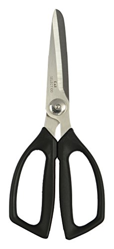 KAI Select japanische Küchenschere mit Microverzahnung , schwarz mit einer Gesamtlänge von 21,5 cm - Schneide 7,5 cm - Premiumqualität Universalschere Schere Küche von KAI
