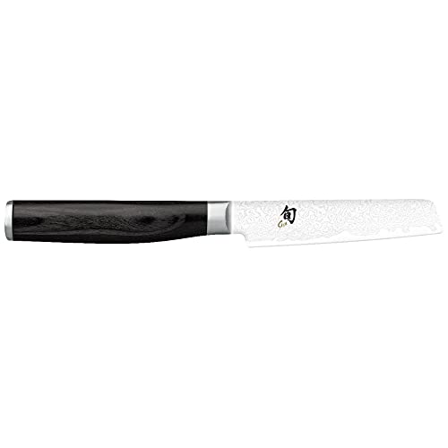 KAI Shun Premier Tim Mälzer Minamo japanisches Officemesser 9,0 cm Klingenlänge - VG-MAX Kernstahl mit 32 Lagen Damaszenerstahl, 61 (±1) HRC - Pakkaholz - Handgefertigt - Made in Japan, Gemüsemesser KAI Shun Premier Tim Mälzer Minamo japanisches Officemesser 9,0 cm Klingenlänge - VG-MAX Kernstahl mit 32 Lagen Damaszenerstahl, 61 (±1) HRC - Pakkaholz - Handgefertigt - Made in Japan, Gemüsemesser von KAI
