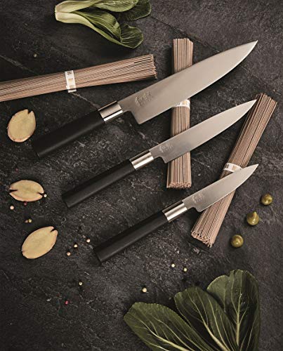 Kai 67-W18 Wasabi Black Messer Set, Edelstahl, schwarz von Kai