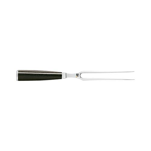 KAI Shun Classic japanische Fleischgabel 16,5 cm Zinken - korrosionsbeständiger, hochwertiger Edelstahl - Pakkaholzgriff - Made in Japan - Bratengabel Grillgabel Tranchiergabel geschmiedet von Shun