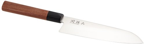 KAI Seki Magoroku Red Wood Griff Santoku-Messer mit red Wood Griff, Klinge 17,0 cm, MGR-0170S, Mehrfarbig von Kai