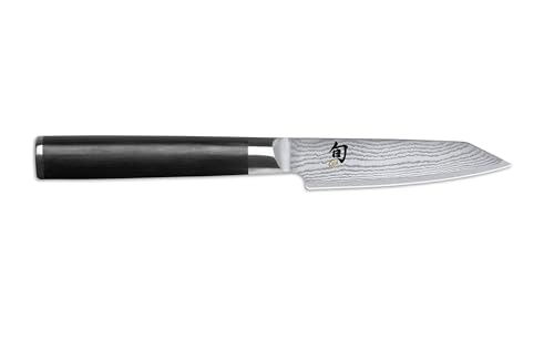 Kai Küchenmesser Shun Classic Kiritsuke mit Klinge aus Damaszenerstahl und Griff aus Pakkaholz in der Farbe Schwarz, Länge 20 cm, DM-0772 von Kai