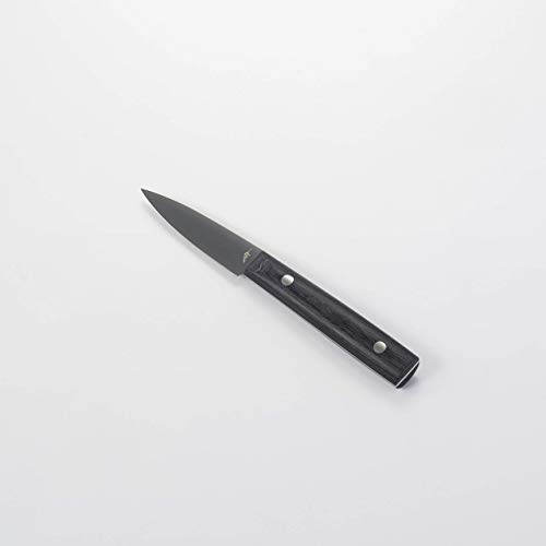 KAI Michel BRAS Quotidien Officemesser No.1 mit 7,5 cm Klingenlänge - titanbeschichteten Allzweckklinge aus A8 Stahl - Pakka Holz schwarz - Made in Japan von KAI