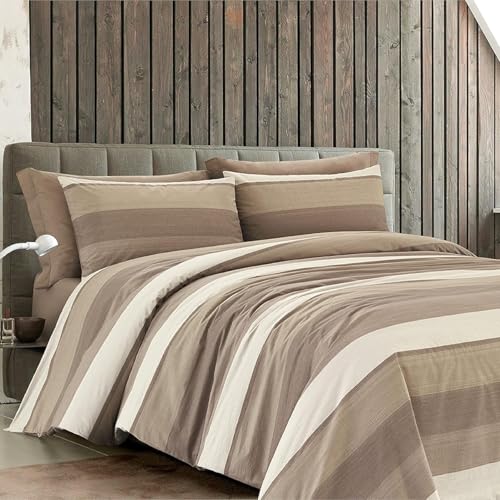 KaiHeBeding Braun BettwäSche Set 220x240 cm Streifen WendebettwäSche Weiche Atmungsaktiv Mikrofaser 1 Bettbezug 220 x 240 cm und 2 KissenbezüGe 80 x 80 mit ReißVerschluss KaiHeBeding Braun BettwäSche Set 220x240 cm Streifen WendebettwäSche Weiche Atmungsaktiv Mikrofaser 1 Bettbezug 220 x 240 cm und 2 KissenbezüGe 80 x 80 mit ReißVerschluss von KaiHeBeding