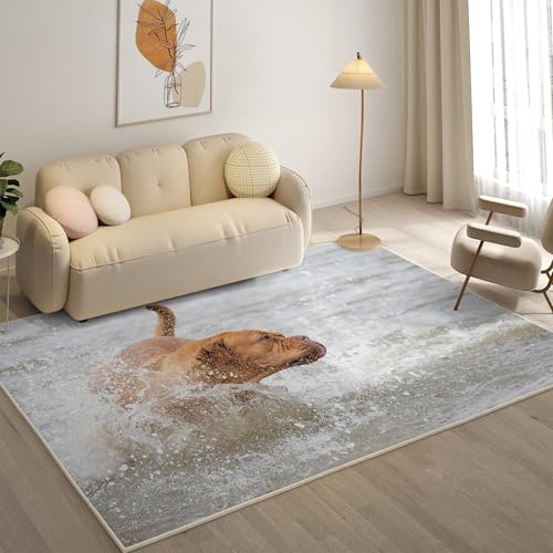KaiHeBeding Kuscheliger Kurzflor Teppich Wohnzimmer, Bordeauxdogge Anti-Rutsch Unterseite Teppich, Waschbar Bis 30 Grad, Super Soft,Pflegeleicht und Robust Felloptik, Haustiere ,120x160cm KaiHeBeding Kuscheliger Kurzflor Teppich Wohnzimmer, Bordeauxdogge Anti-Rutsch Unterseite Teppich, Waschbar Bis 30 Grad, Super Soft,Pflegeleicht und Robust Felloptik, Haustiere ,120x160cm von KaiHeBeding