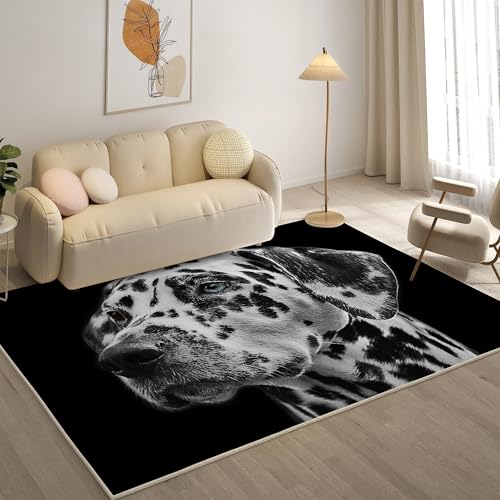 KaiHeBeding Kuscheliger Kurzflor Teppich Wohnzimmer, Dalmatiner Anti-Rutsch Unterseite Teppich, Waschbar Bis 30 Grad, Super Soft,Pflegeleicht und Robust Felloptik, Schwarz ,140x200cm KaiHeBeding Kuscheliger Kurzflor Teppich Wohnzimmer, Dalmatiner Anti-Rutsch Unterseite Teppich, Waschbar Bis 30 Grad, Super Soft,Pflegeleicht und Robust Felloptik, Schwarz ,140x200cm von KaiHeBeding